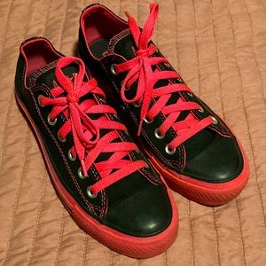 Converse Black and Red Low-Top Sneakers